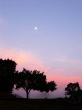 Moon Rising in the East on Viejas Mountain by Nina Gould